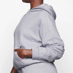 New! SKIMS Cotton Fleece Pullover Hoodie XXS - Heather Gray
